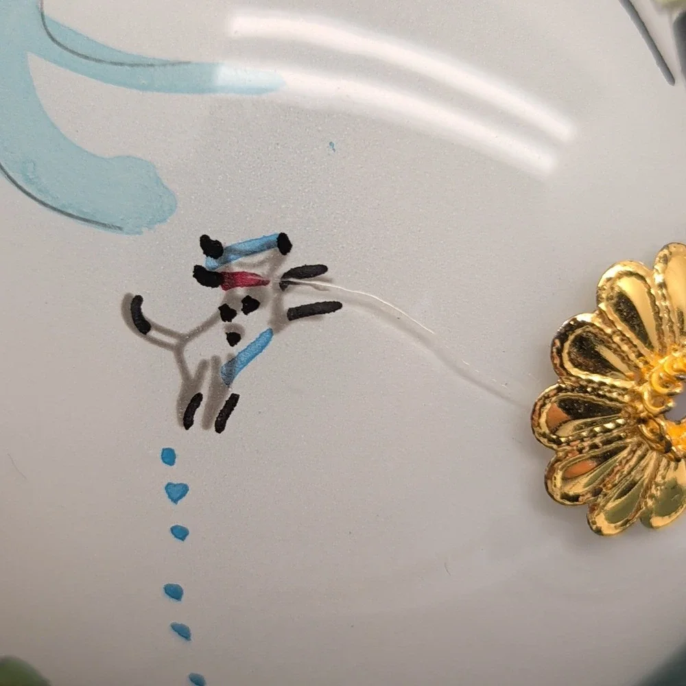 Pier 1 Li Bien Merry Christmas Ornament Hand Painted Skiing Winter Scene 2019